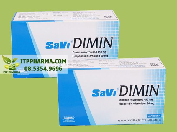 Thuốc Savi Dimin 500mg cải thiện nhanh chóng các triệu chứng trĩ
