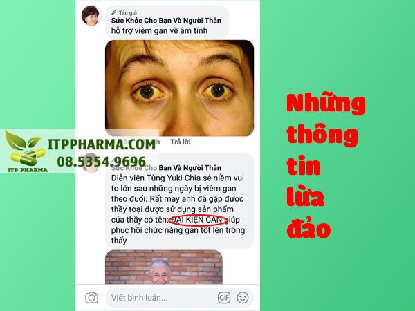 Thông tin sai lệch về sản phẩm Đại Kiện Can