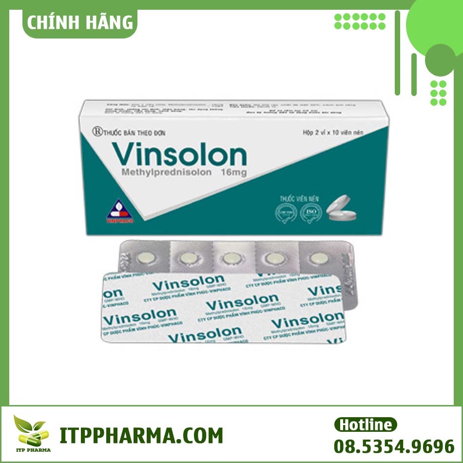 Hình ảnh Vinsolon 16 ( Methylprednisolon 16mg)