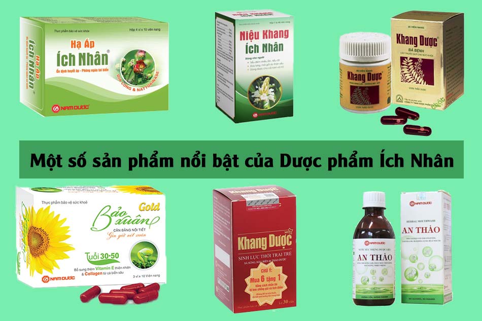 Một số sản phẩm nổi bật của Dược phẩm Ích Nhân