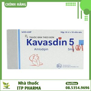 Hộp thuốc Kavasdin 5 với hàm lượng Amlodipine 5mg