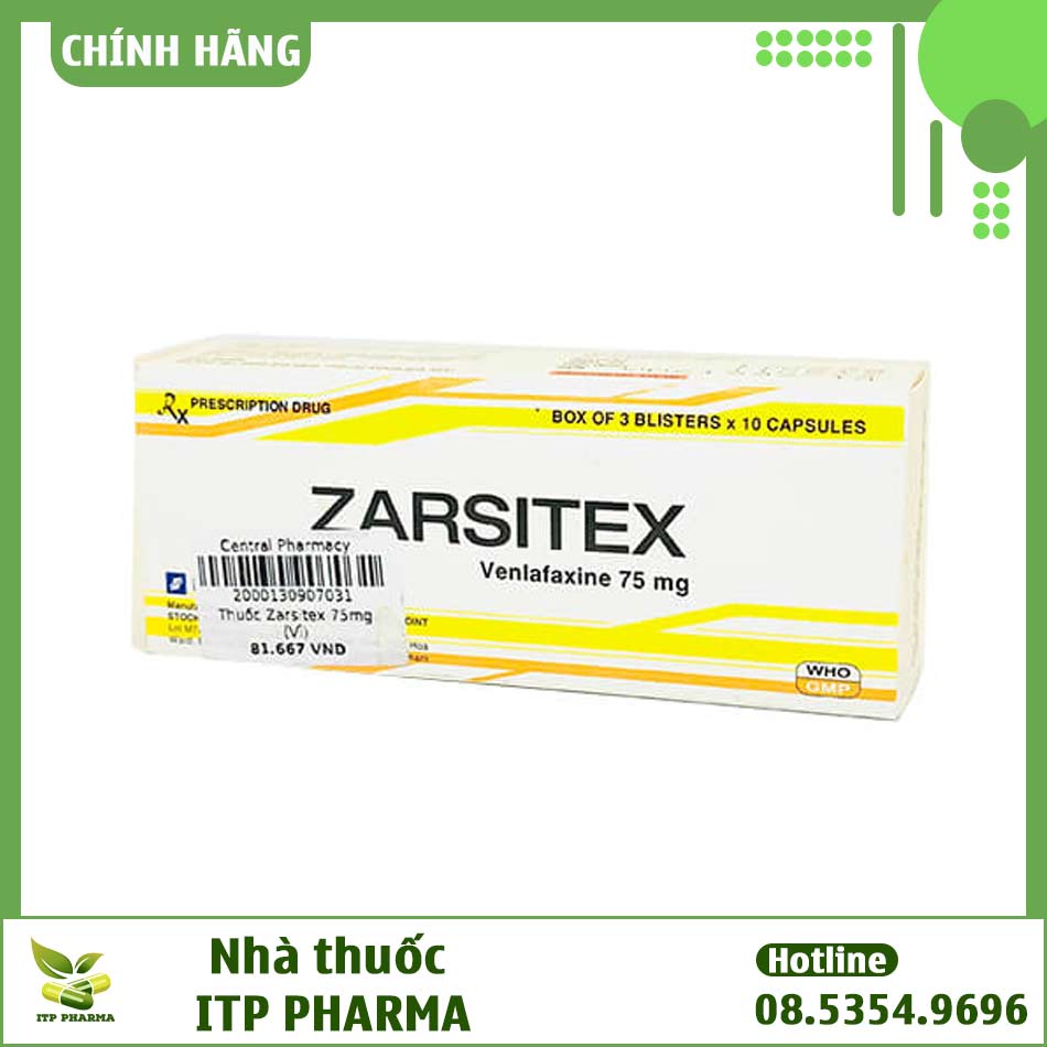 Zarsitex 75mg điều trị cho bệnh nhân trầm cảm
