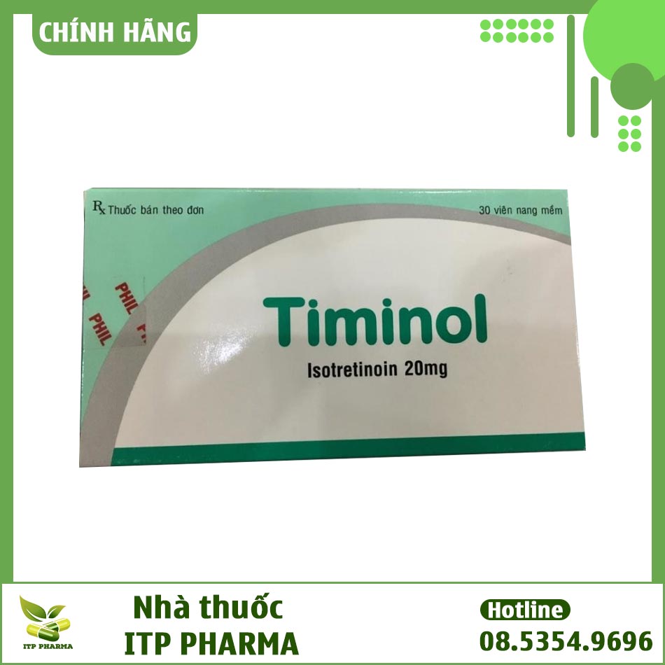 Hình ảnh mặt trước hộp thuốc Timinol