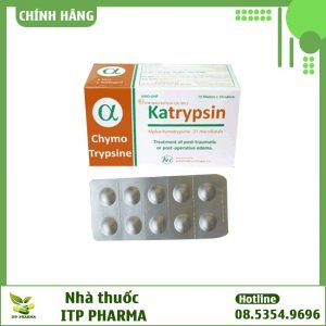 Hình ảnh hộp và vỉ thuốc Katrypsin