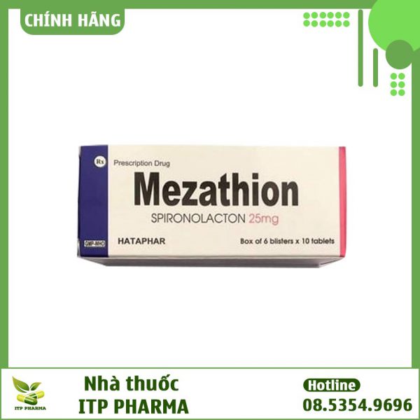 Hình ảnh mặt trước hộp thuốc Mezathion 25mg