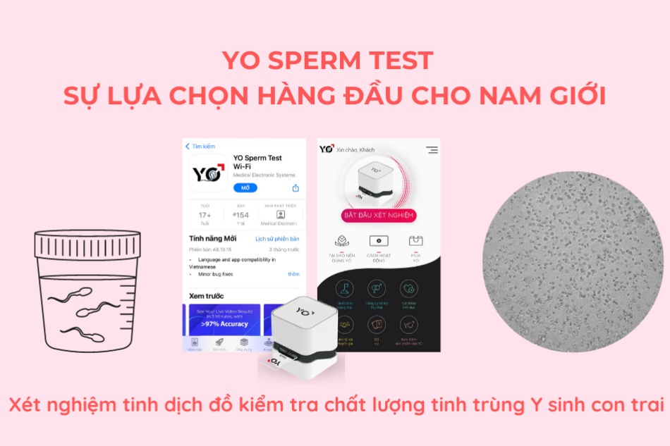Xét nghiệm tinh dịch đồ bằng máy Yo Sperm Test là xu hướng của phái mạnh