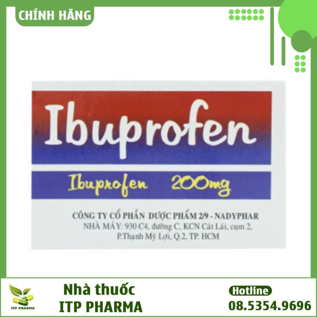 Thuốc Ibuprofen 200 Nadyphar Giải pháp hạ sốt, giảmđau hiệu quả ITP