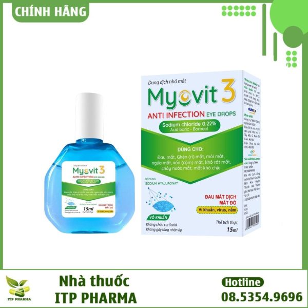 Dung dịch nhỏ mắt Myovit 3