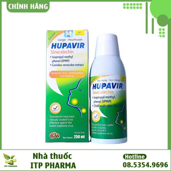 Dung dịch súc họng - súc miệng Hupavir Sinecatechin