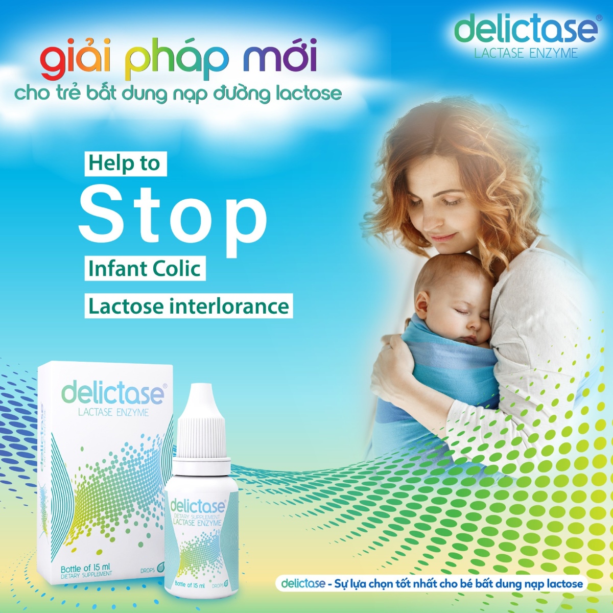 Delictase Oral Drops là sự lựa chọn hàng đầu cho các bé bất dung nạp lactose