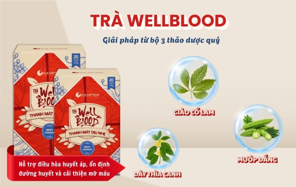 Trà WellBlood có chứa bộ ba thảo dược quý từ thiên nhiên