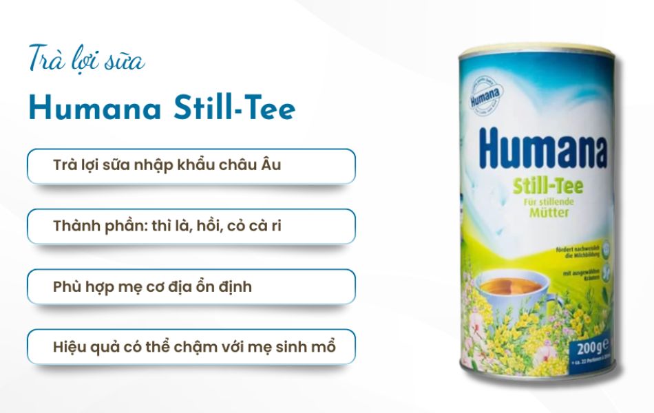 Trà lợi sữa nhập khẩu châu Âu Humana Still-Tee